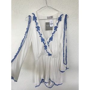 White & Blue LF Romper